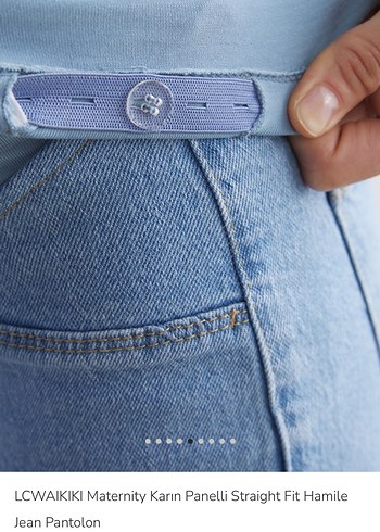 LC Waikiki Mavi Hamile Jean Pantolon - Görsel 3