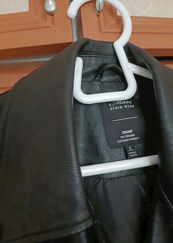 Mavi deri ceket - Görsel 2