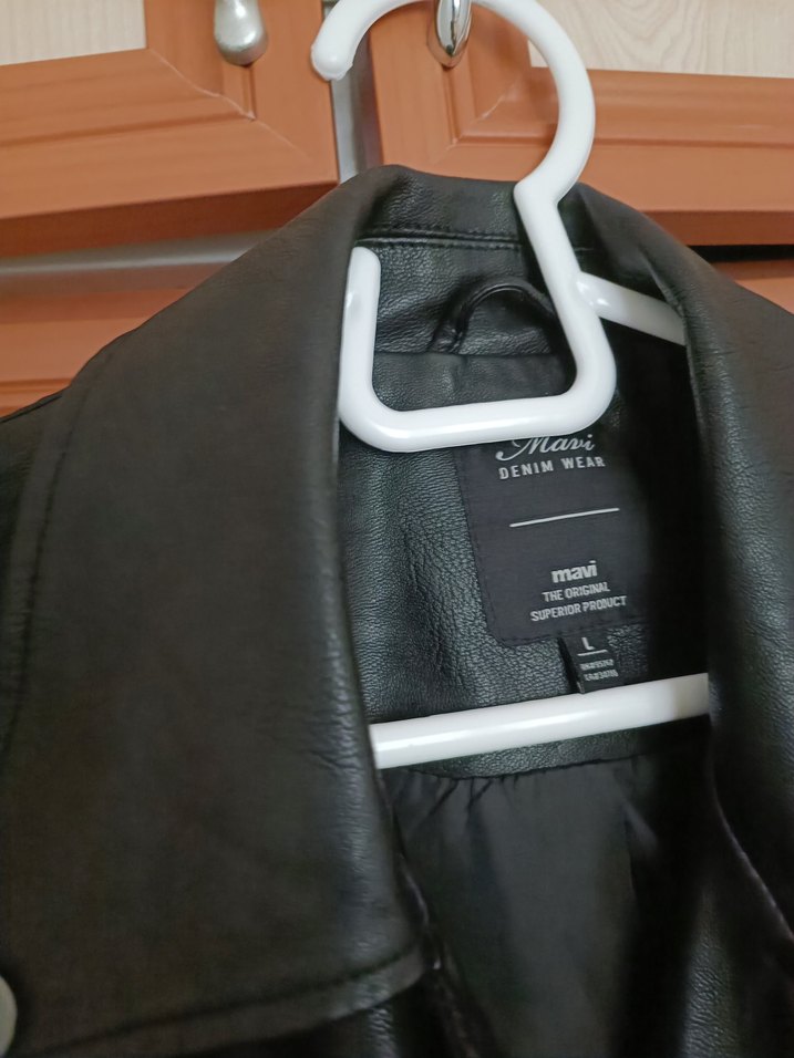 Mavi deri ceket - Görsel 2