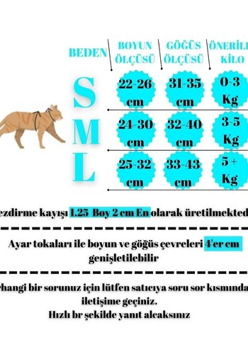Renkli Pati Desenli Kedi Göğüs Tasması - Görsel 3