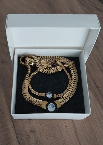 Yılan Desenli Kolye Bileklik Seti - Görsel 7