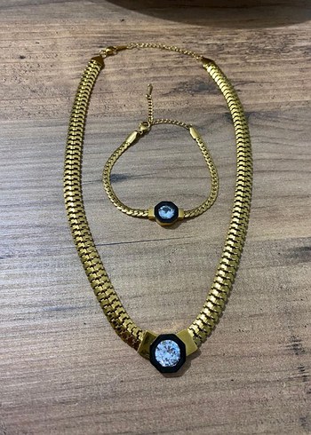 Yılan Desenli Kolye Bileklik Seti - Görsel 3