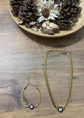 Yılan Desenli Kolye Bileklik Seti - Görsel 2