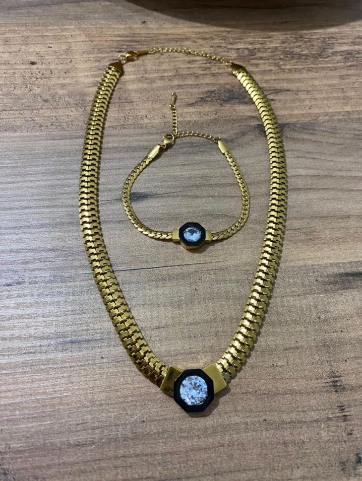 Yılan Desenli Kolye Bileklik Seti - Görsel 3