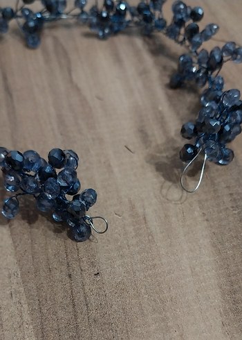 Mavi Boncuklu Saç Aksesuarı Taç - Görsel 6