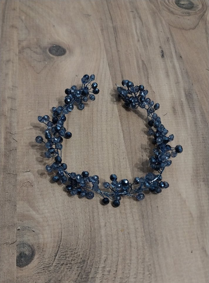 Mavi Boncuklu Saç Aksesuarı Taç - Görsel 5