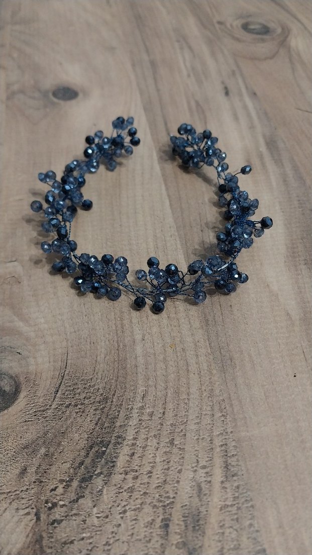 Mavi Boncuklu Saç Aksesuarı Taç - Görsel 2
