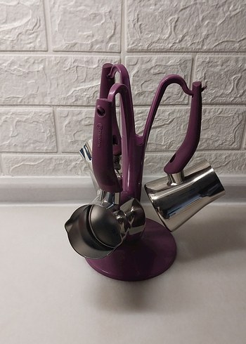 Korkmaz 3'lü Cezve Takımı Standlı - Görsel 5