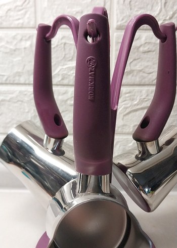 Korkmaz 3'lü Cezve Takımı Standlı - Görsel 4