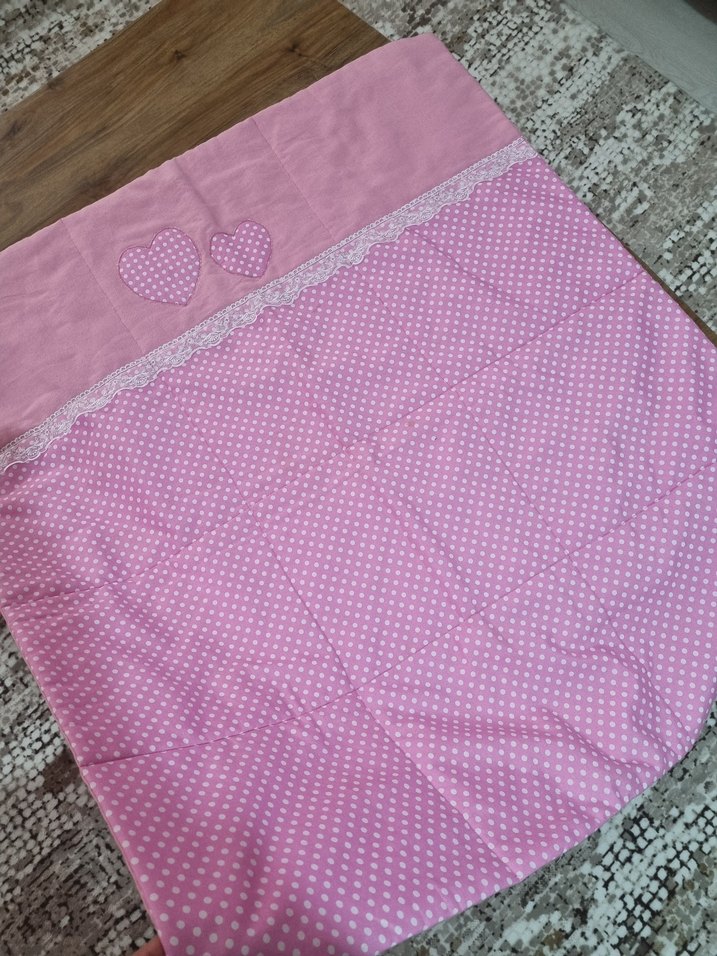 Nakışlı Pembe Çocuk Uyku Örtüsü - Görsel 2