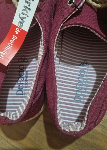 DeFacto Bordo Süet Erkek Espadril - Görsel 4