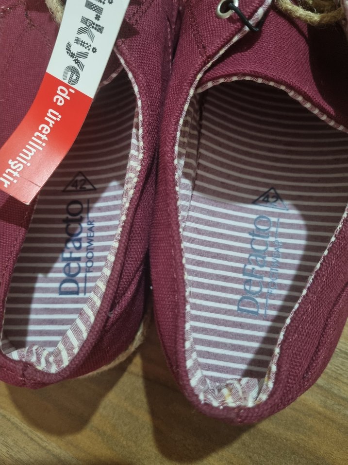 DeFacto Bordo Süet Erkek Espadril - Görsel 4