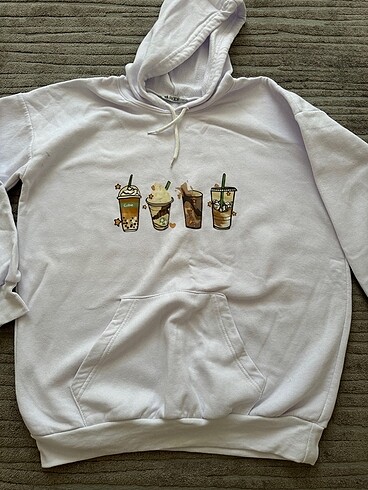 Beyaz sweatshirt