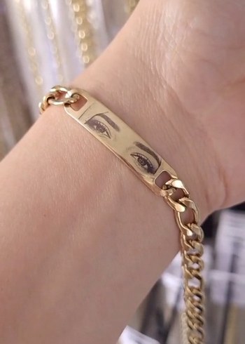 Beyaz Parlak Yılan Desenli Kadın El Zinciri - Görsel 6