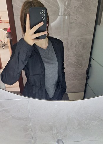 Lacivert İnce Yağmurluk Ceket Defacto - Görsel 2