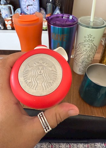 Beyaz Kış Yeniyıl Temalı Starbucks Termos - Görsel 5