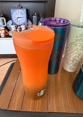 Starbucks Turuncu Termos - Görsel 4