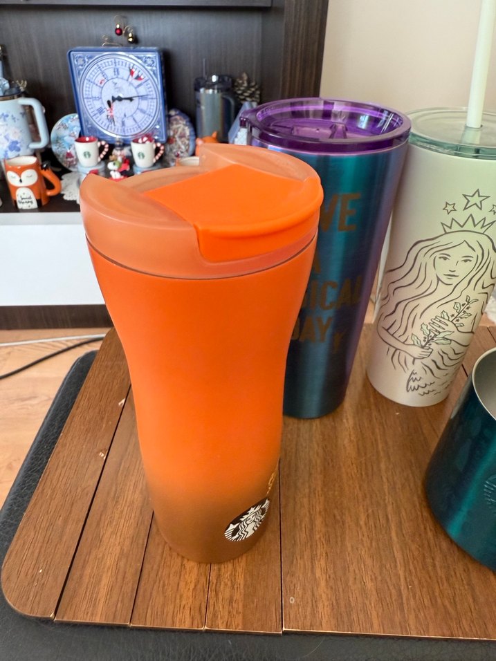Starbucks Turuncu Termos - Görsel 4