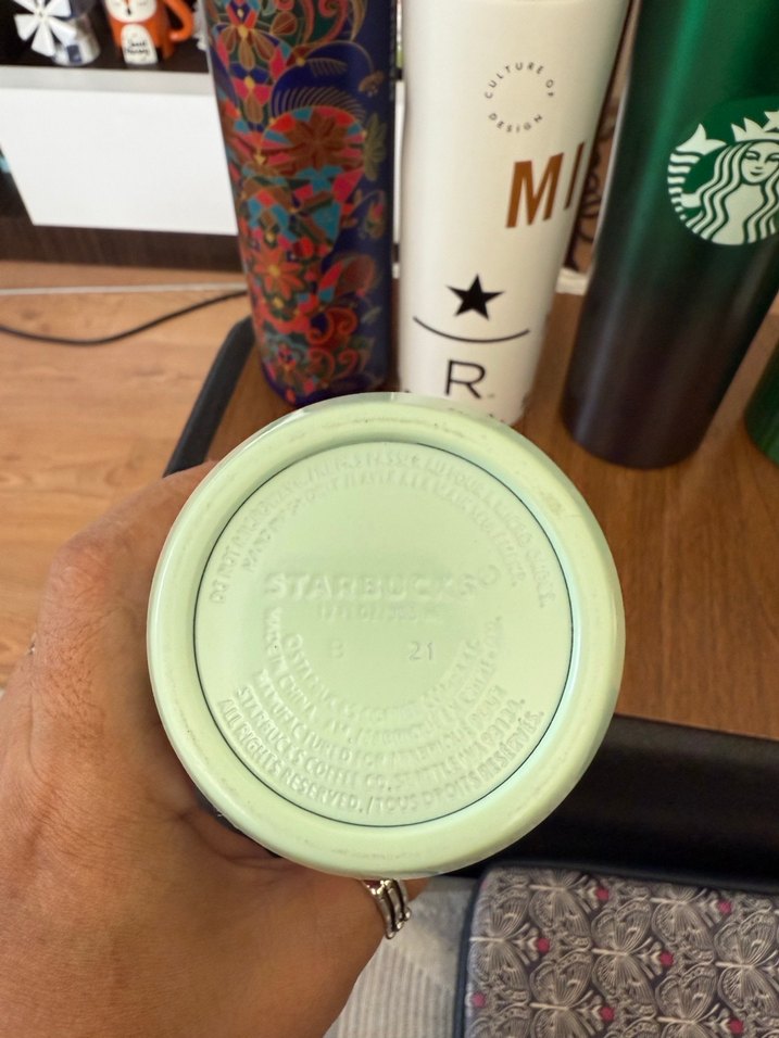 Renkli Desenli Metalik Starbucks Termos - Görsel 4