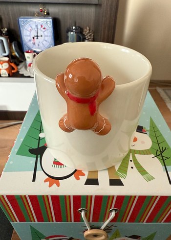 Satarbucks Kurabiye Adam Temalı Porselen Kupa - Görsel 5