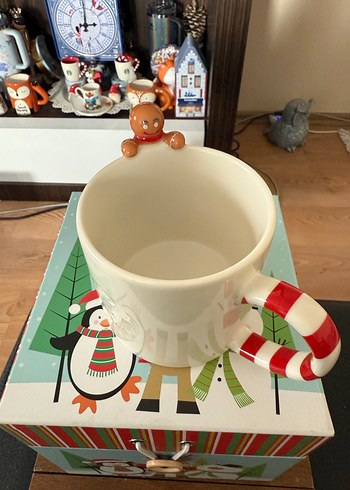 Satarbucks Kurabiye Adam Temalı Porselen Kupa - Görsel 2