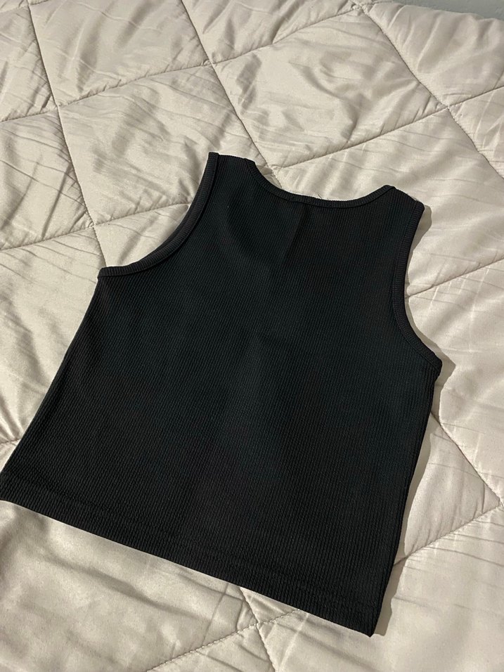 Bershka Siyah Basic Kolsuz Atlet - Görsel 2