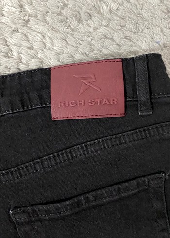 Siyah ispanyol paça Kadın Kot Pantolon - Görsel 5