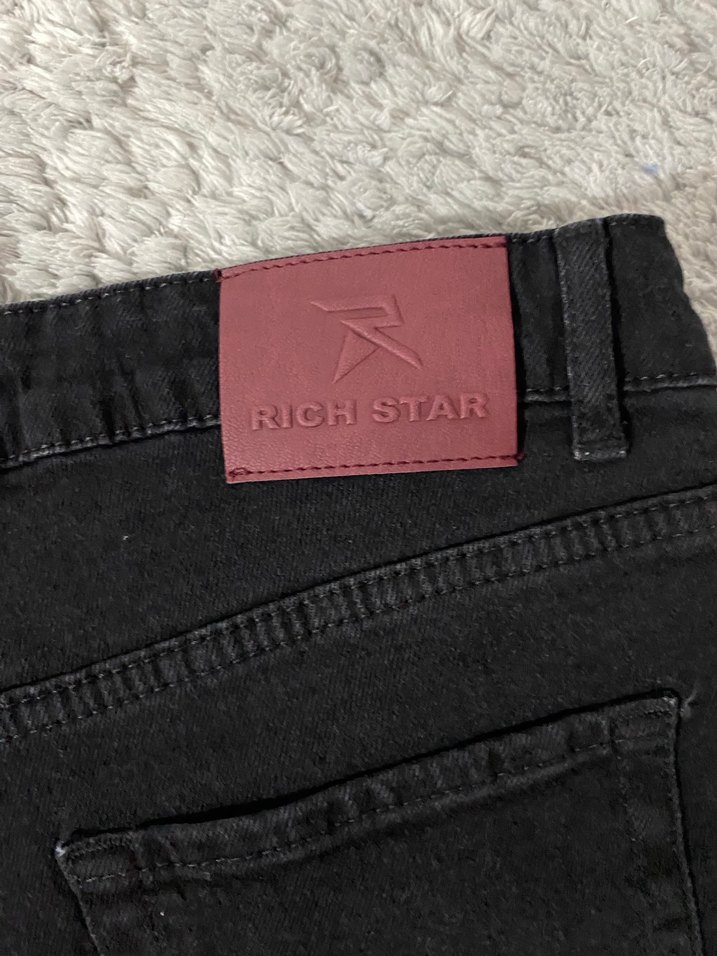 Siyah ispanyol paça Kadın Kot Pantolon - Görsel 5