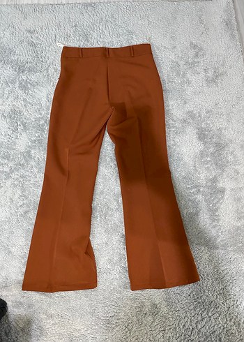 Kadın kiremit rengi Kumaş Pantolon - Görsel 3