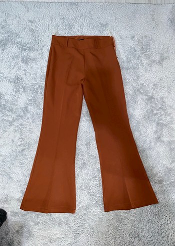 Kadın kiremit rengi Kumaş Pantolon - Görsel 2
