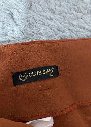 Kadın kiremit rengi Kumaş Pantolon - Görsel 5