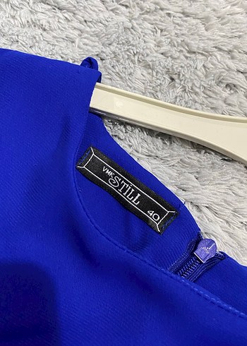 Uzun Kollu Mavi Tunik Dantel Detaylı - Görsel 3