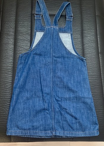 Kadın Lacivert Denim Kısa Salopet - Görsel 2