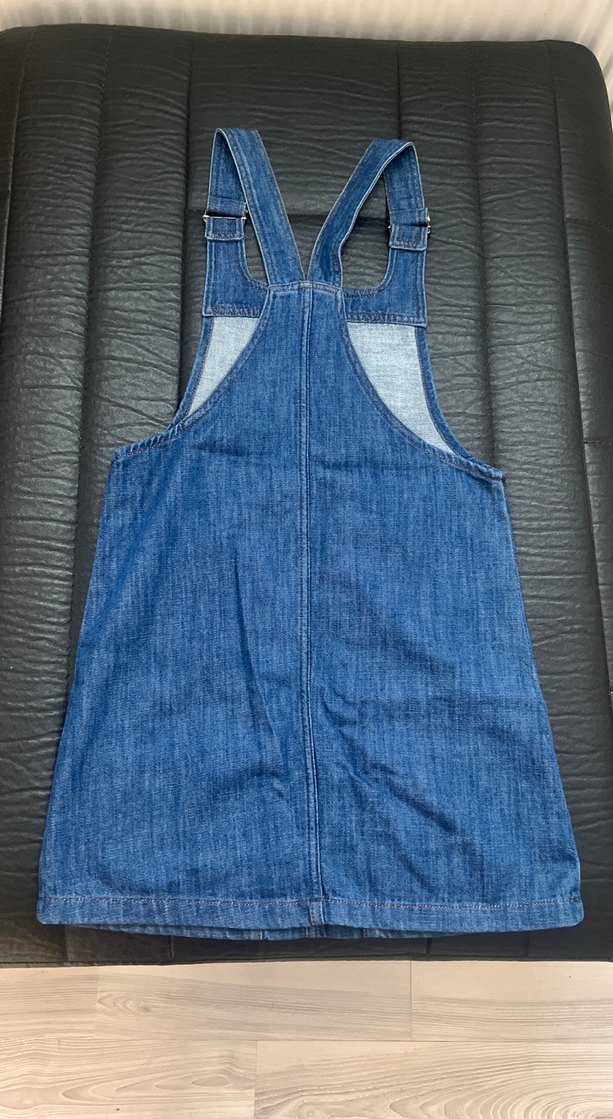 Kadın Lacivert Denim Kısa Salopet - Görsel 2