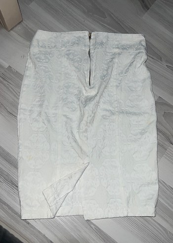 Beyaz Hamile Midi Etek - Görsel 2