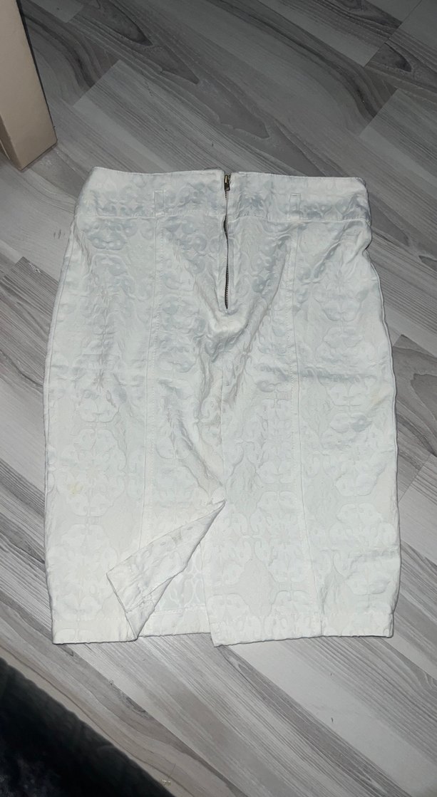 Beyaz Hamile Midi Etek - Görsel 2