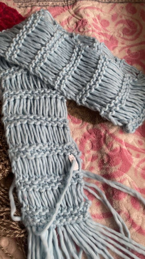 bebe mavisi yeşil acı kahve Krem karışımı atkı
3ü 250tl - Görsel 4