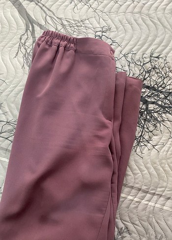 Mor Drapeli Uzun Kadın Takım taşlı - Görsel 3