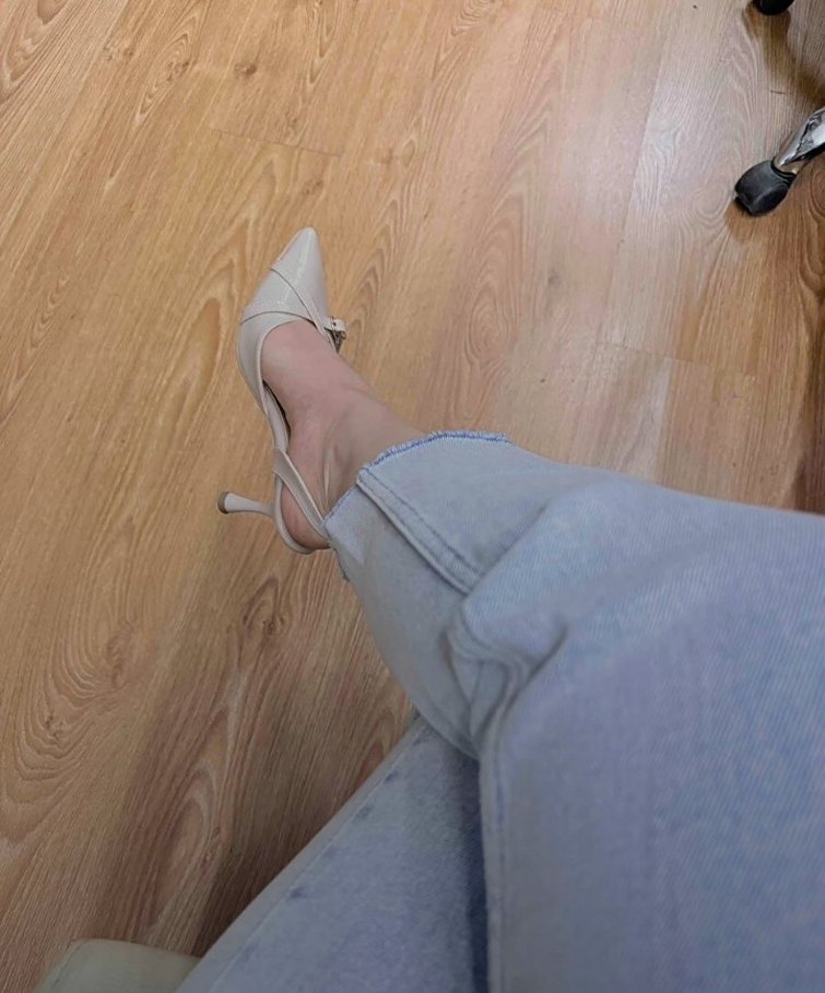 Bej Kadın Stiletto Topuklu Günlük Ayakkabı - Görsel 3