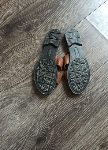 Zara Hermes stili kadın taba terlik
