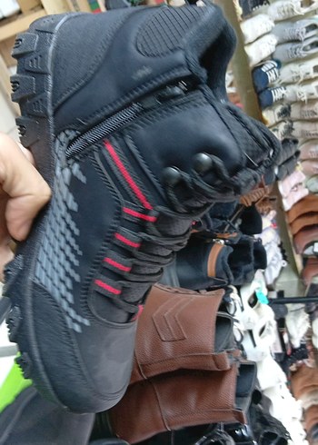 Yılan Desenli Siyah Bağcıklı Outdoor Erkek Ayakkabı - Görsel 2