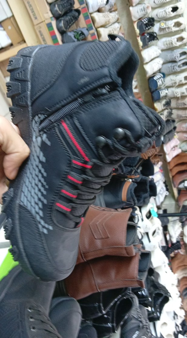 Yılan Desenli Siyah Bağcıklı Outdoor Erkek Ayakkabı - Görsel 2