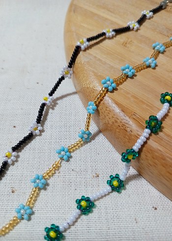 Renkli Çiçekli Boncuklu Bohem Bileklik - Görsel 2