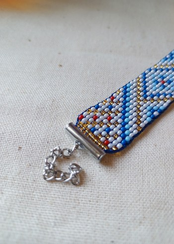 Renkli Karışık Desenli Boncuklu Bileklik - Görsel 2