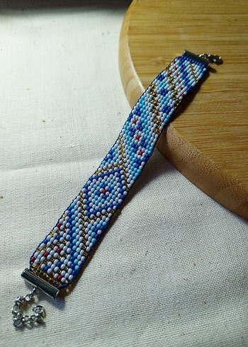 Renkli Karışık Desenli Boncuklu Bileklik - Görsel 3