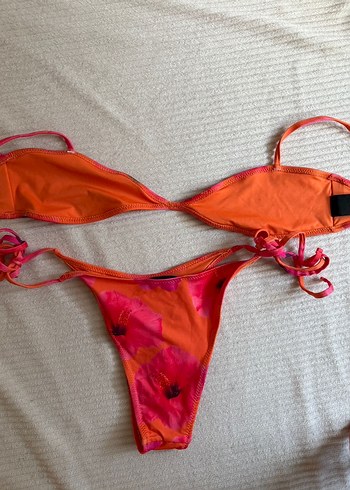 Bağcıklı Desenli brazilian bikini takımı - Görsel 3