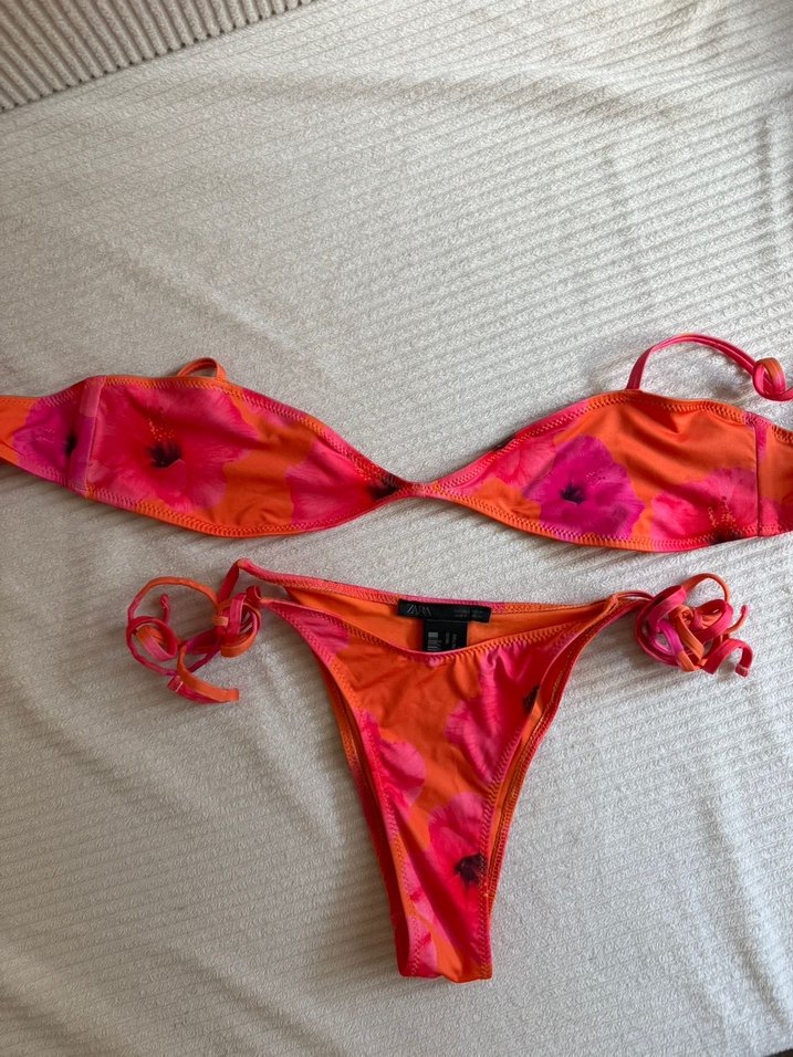 Bağcıklı Desenli brazilian bikini takımı - Görsel 2