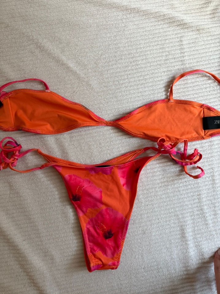 Bağcıklı Desenli brazilian bikini takımı - Görsel 3