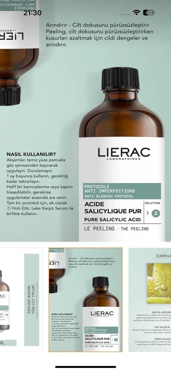 Lierac Pure Salisilik Asit Peeling 100 ml - Görsel 2