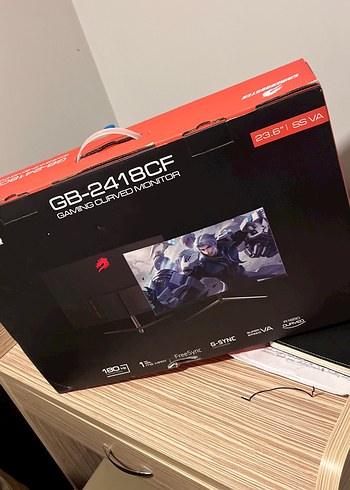 GB-2418Q 24" Kavisli Oyun Monitörü Siyah - Görsel 2